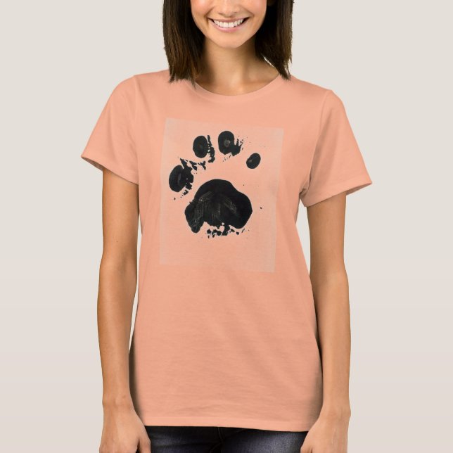 T-shirt Empreinte de patte de tigre blanc (Devant)
