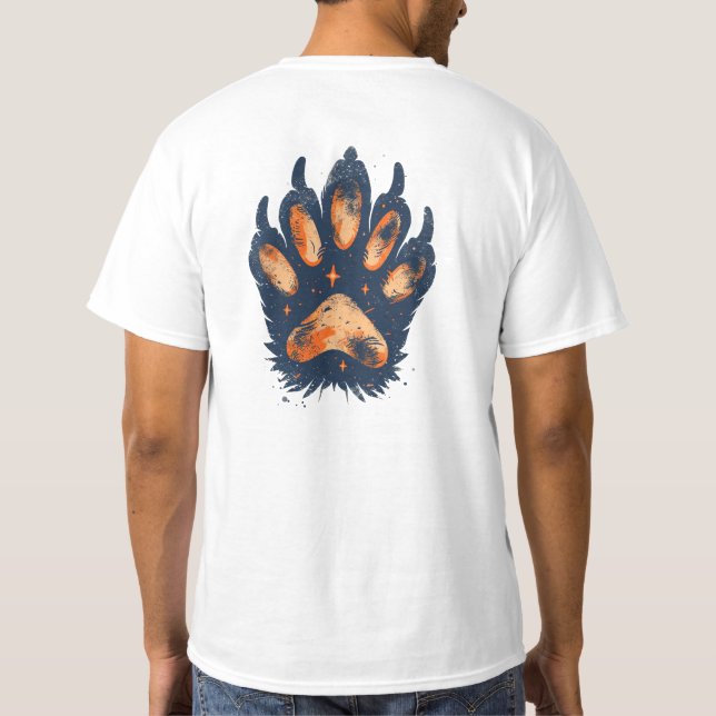 T-shirt Empreinte de patte d'ours cosmique - conce (Dos)