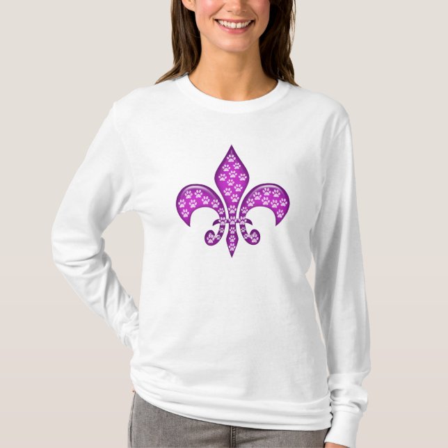 T-shirt Empreinte de patte Fleur de lis ! (Devant)