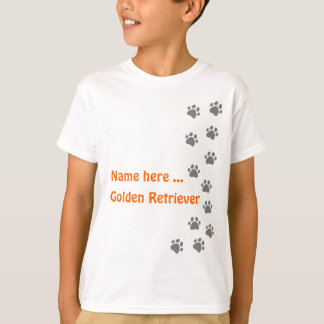 T-shirt Empreinte de patte grise - ajoutez votre propre no