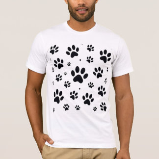 T-shirt Empreinte de patte minimaliste de chats