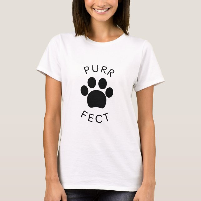 T-shirt Empreinte de patte parfait pour chat (Devant)