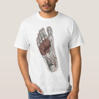 T-shirt Empreinte de podologie d'anatomie humaine vintage
