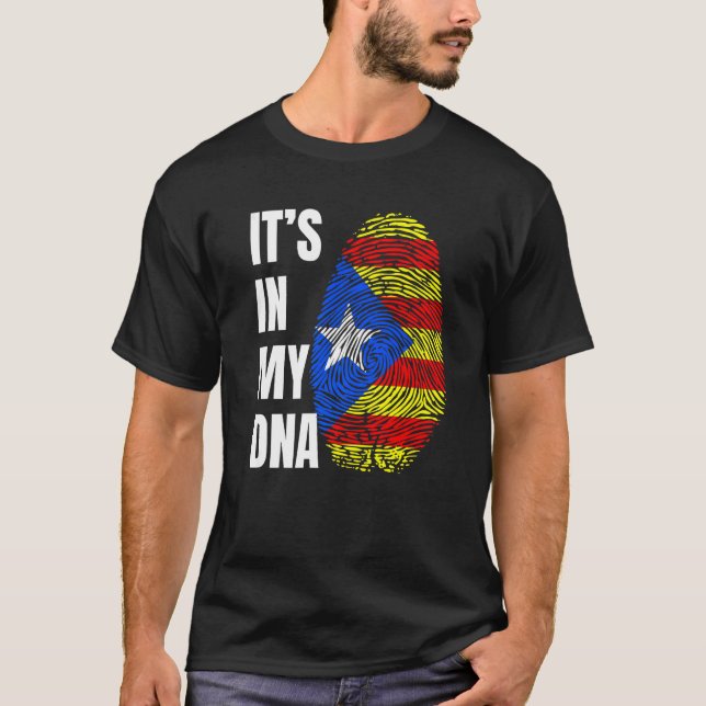T-shirt Empreinte digitale de Catalogne Biométrie Drapeau  (Devant)