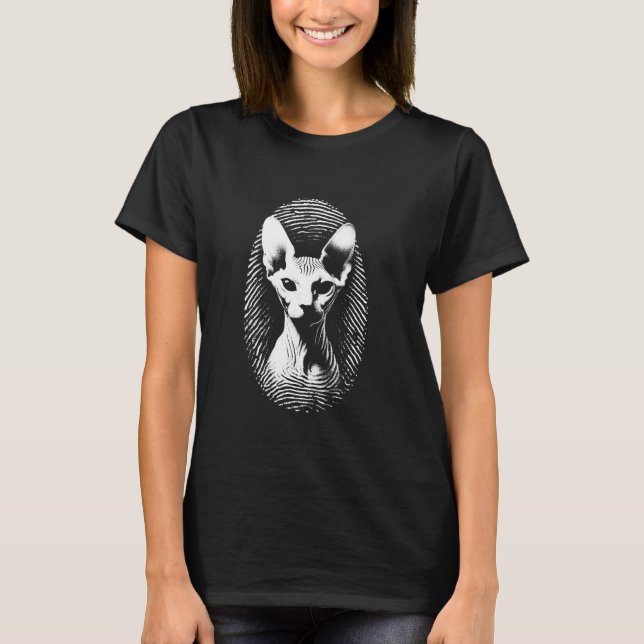T-shirt Empreinte digitale de chat Sphynx - Sphynx Canadie (Devant)