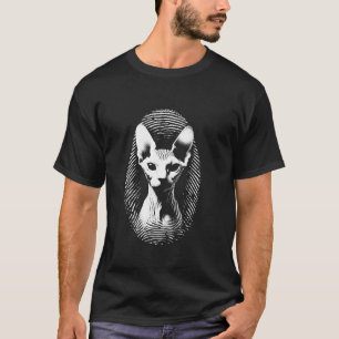 T-shirt Empreinte digitale de chat Sphynx - Vintage Canadi