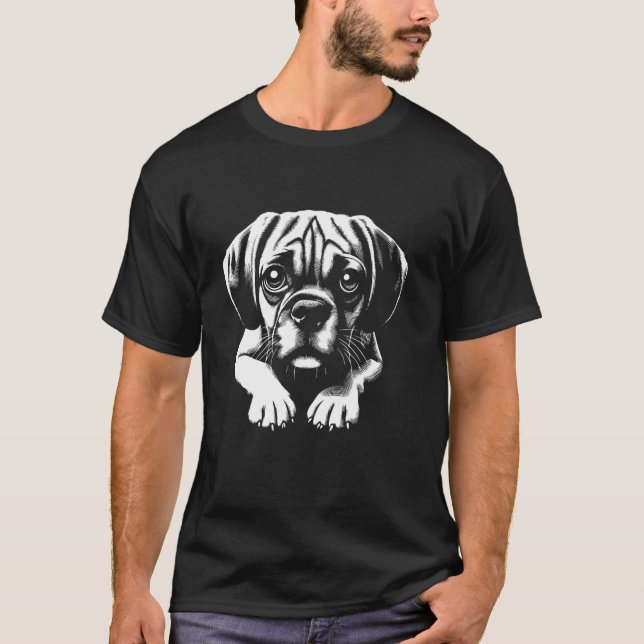 T-shirt Empreinte digitale de chien - Papa Maman Puggle (Devant)