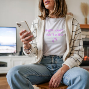 T-shirt Empreinte digitale de grossesse humoristique rose