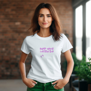 T-shirt Empreinte digitale de grossesse humoristique rose