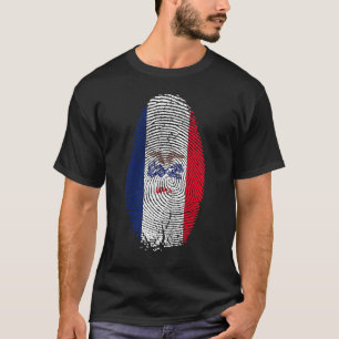 T-shirt Empreinte digitale du drapeau de l'Iowa C'est dans