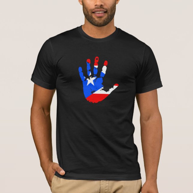 T-shirt Empreinte d'indicateur Porto Rico (Devant)