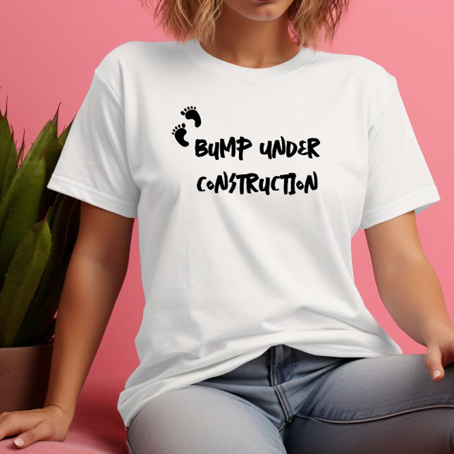 T-shirt Empreinte humoristique de grossesse noir (Créateur téléchargé)