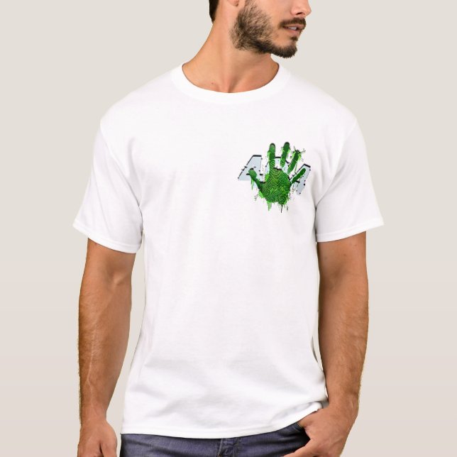 T-shirt Empreinte Néon et Splash d'Empreinte de Main 2026 (Devant)