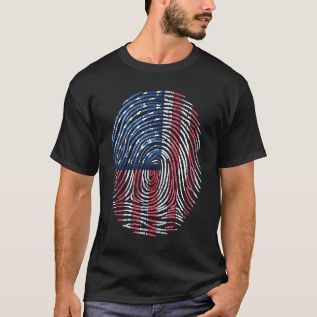 T-shirt Empreinte usa American Flag 4 juillet (Devant)