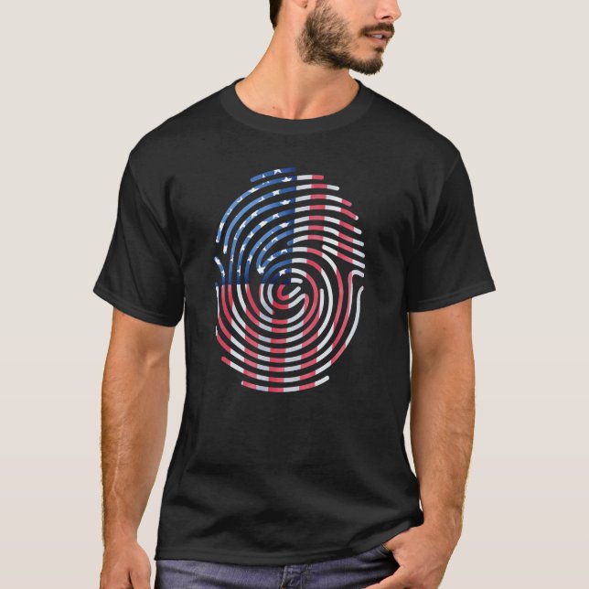 T-shirt Empreinte usa American Flag 4 juillet (Devant)