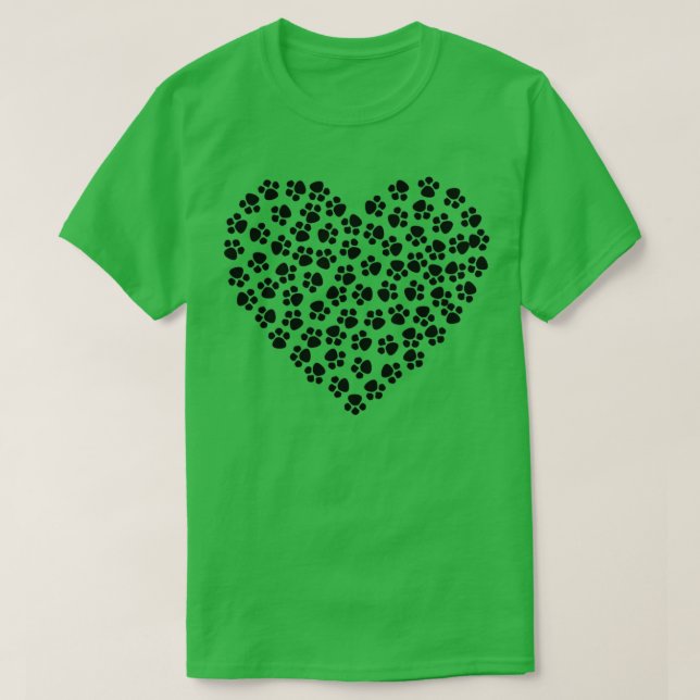 T-shirt Empreintes animales en forme d'amour (Design devant)