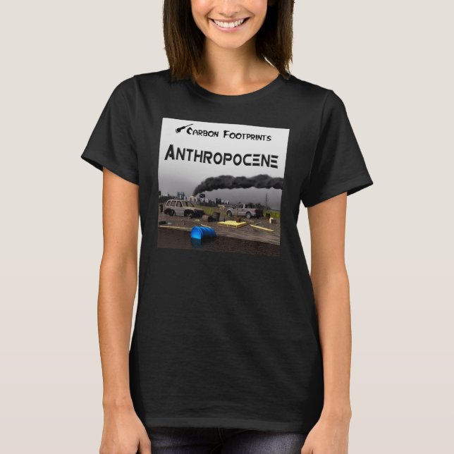 T-shirt Empreintes Carbone - Anthropocène (Devant)