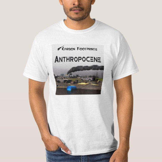T-shirt Empreintes Carbone - Anthropocène (Devant)