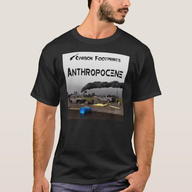 T-shirt Empreintes Carbone - Anthropocène (Devant)