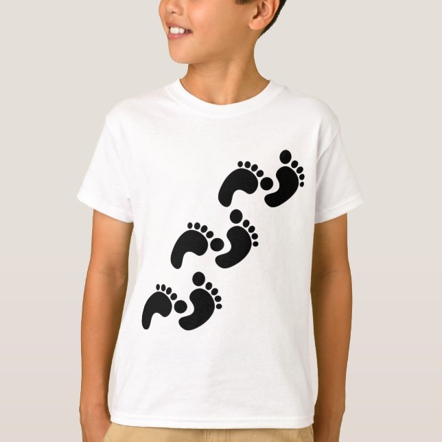 T-shirt empreintes de bébés mignonnes (Devant)