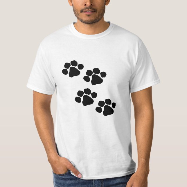 T-shirt Empreintes de pattes animaux (Devant)