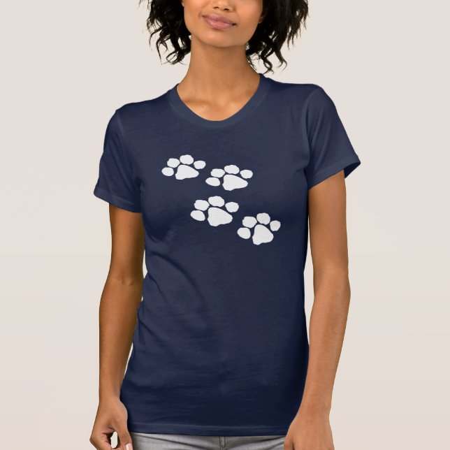 T-shirt Empreintes de pattes d'animal d'animaux familiers (Devant)