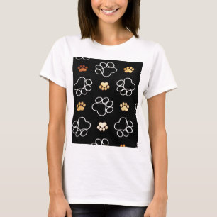 T-shirt Empreintes de pattes de chien chiot cadeaux pour A
