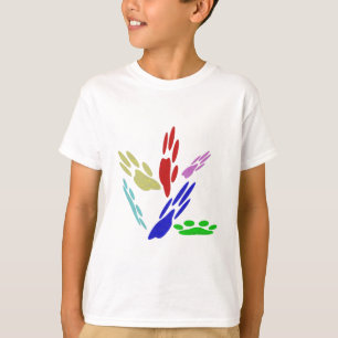T-shirt Empreintes de pattes de chiens avec Pois