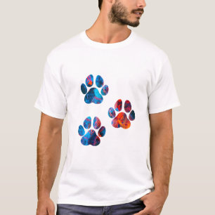 T-shirt Empreintes de pattes de chiens - Encre dans l'eau