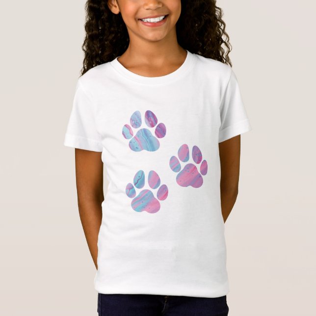 T-Shirt Empreintes de pattes de chiens - Fils de peinture  (Devant)