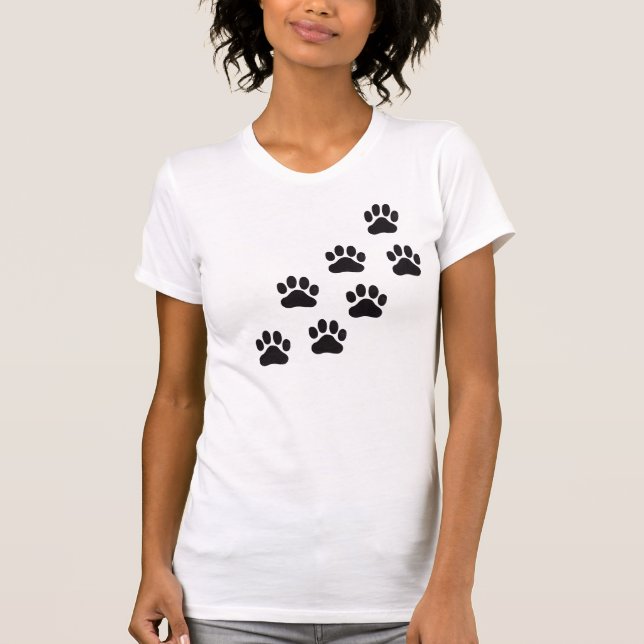 T-shirt Empreintes de pattes de Muiltiple (Devant)