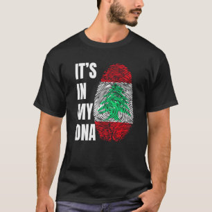T-shirt empreintes digitales Biométrie ADN Drapeau libanai