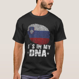 T-shirt Empreintes digitales Slovénie Drapeau dans mon ADN