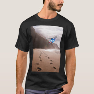 T-shirt Empreintes hawaïennes dans le sable