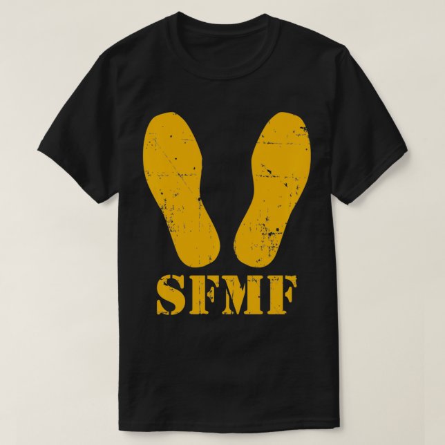 T-shirt Empreintes jaunes Pile SFMF  (Design devant)