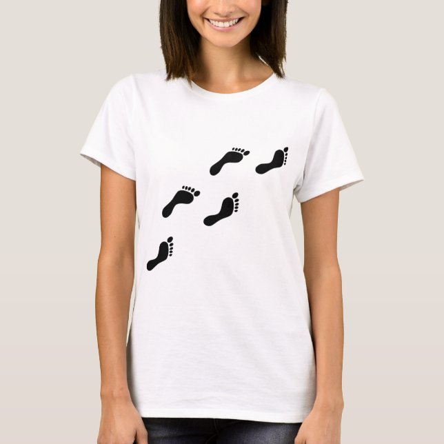 T-shirt empreintes noires (Devant)
