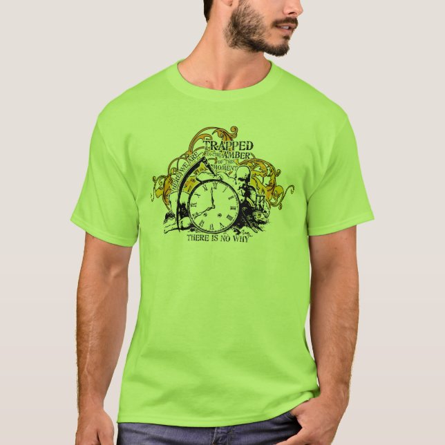 T-shirt Emprisonné dans la conception ambre d'art de (Devant)