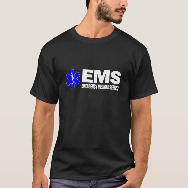 T-shirt EMS - Services Médicales d'urgence (Devant)