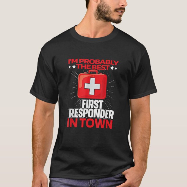 T-shirt Emt Aid Kit Ems Ambulance Police Paramètre First (Devant)