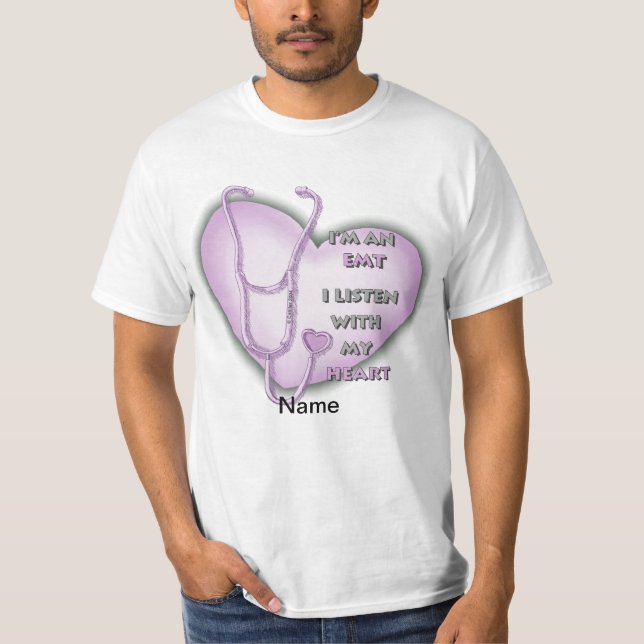 T-shirt EMT de coeur pourpre (Devant)