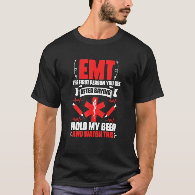 T-shirt EMT   Emergency Medical Technician Ambulance EMT P (Devant)