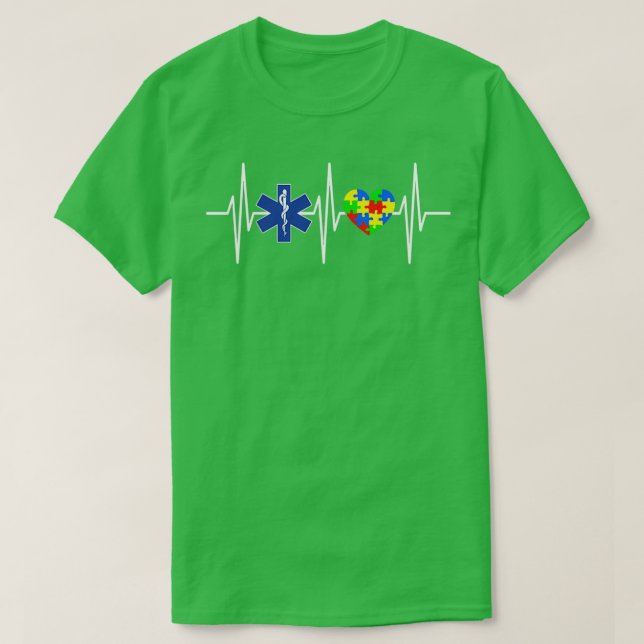 T-shirt EMT EMS Sensibilisation sur l'autisme Paramedic Pu (Design devant)