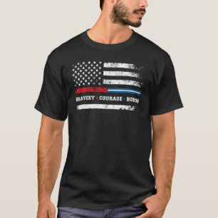 T-shirt Emt Firefighter Honor Us Flag Firefighter Emt