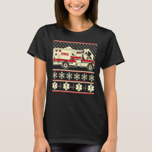 T-shirt EMT Funny répugnant pull de Noël avec ambulance et