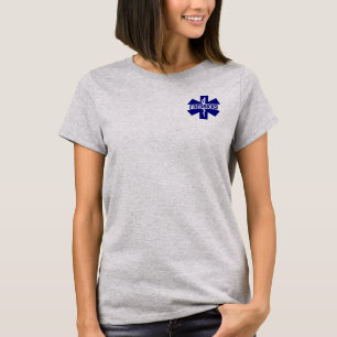 T-shirt EMT pour femmes Paramedic Star of Life Nom personn