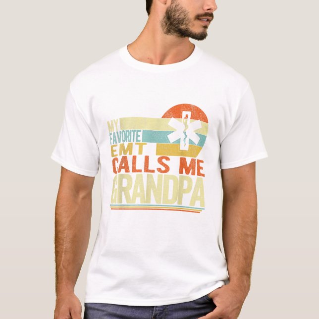 T-shirt EMT préféré m'appelle papy (Devant)
