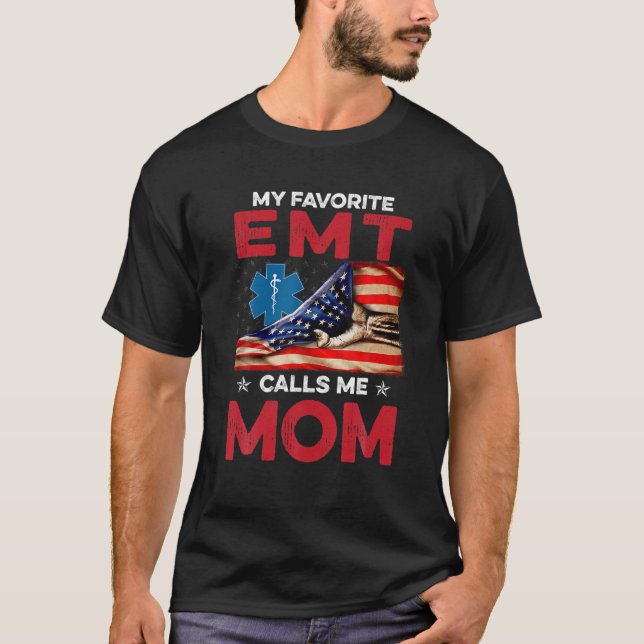 T-shirt Emt Shirt Mes Favoris Les Gens M'Appelent Maman T  (Devant)