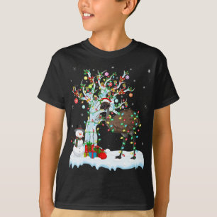 T-shirt Emu Bird Xmas Élément Arbre Éclairage Emu Noël