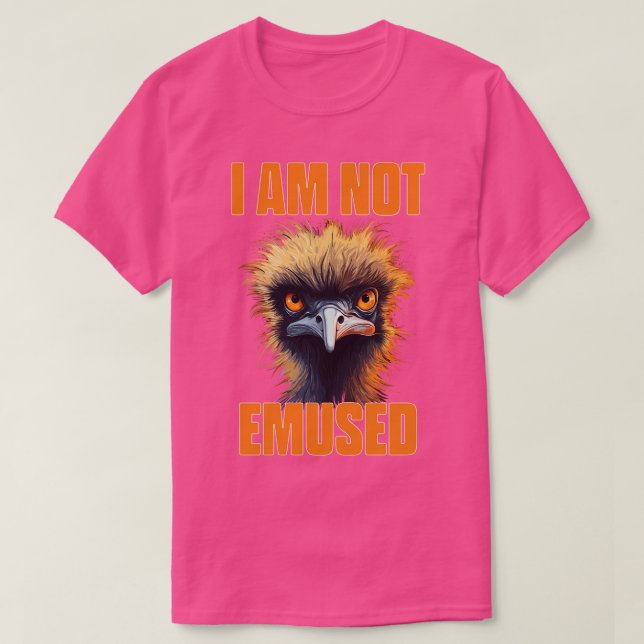 T-shirt Emu Je Ne Suis Pas Emuse Drôle Pun Oiseau (Design devant)
