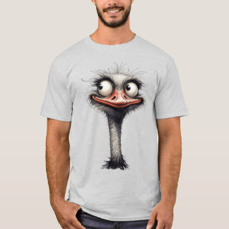 T-shirt ému oiseau fantaisiste